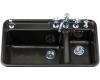 Kohler Galleon K-5982-4-58 Thunder Grey Self-Rimming Kitchen Sink with Four-Hole Faucet Drilling