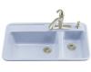 Kohler Galleon K-5982-4-6 Skylight Self-Rimming Kitchen Sink with Four-Hole Faucet Drilling