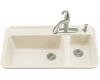 Kohler Galleon K-5982-4-FF Sea Salt Self-Rimming Kitchen Sink with Four-Hole Faucet Drilling