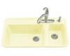 Kohler Galleon K-5982-4-Y2 Sunlight Self-Rimming Kitchen Sink with Four-Hole Faucet Drilling