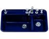 Kohler Galleon K-5982-5-30 Iron Cobalt Self-Rimming Kitchen Sink with Five-Hole Faucet Drilling