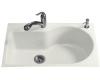 Kohler Entree K-5986-2-0 White Tile-In Kitchen Sink with Two-Hole Faucet Drilling