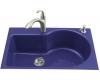 Kohler Entree K-5986-2-30 Iron Cobalt Tile-In Kitchen Sink with Two-Hole Faucet Drilling