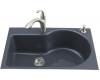 Kohler Entree K-5986-2-52 Navy Tile-In Kitchen Sink with Two-Hole Faucet Drilling