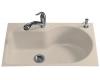 Kohler Entree K-5986-2-55 Innocent Blush Tile-In Kitchen Sink with Two-Hole Faucet Drilling