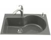 Kohler Entree K-5986-2-58 Thunder Grey Tile-In Kitchen Sink with Two-Hole Faucet Drilling