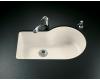 Kohler Entree K-5986-2U-47 Almond Undercounter Kitchen Sink with Two-Hole Oversized Faucet Drilling