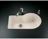 Kohler Entree K-5986-2U-55 Innocent Blush Undercounter Kitchen Sink with Two-Hole Oversized Faucet Drilling