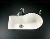 Kohler Entree K-5986-2U-FT Basalt Undercounter Kitchen Sink with Two-Hole Oversized Faucet Drilling