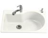 Kohler Entree K-5988-2-0 White Self-Rimming Kitchen Sink with Two-Hole Faucet Drilling