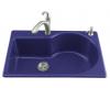 Kohler Entree K-5988-2-30 Iron Cobalt Self-Rimming Kitchen Sink with Two-Hole Faucet Drilling