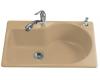 Kohler Entree K-5988-2-33 Mexican Sand Self-Rimming Kitchen Sink with Two-Hole Faucet Drilling