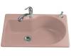 Kohler Entree K-5988-2-45 Wild Rose Self-Rimming Kitchen Sink with Two-Hole Faucet Drilling
