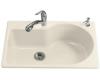 Kohler Entree K-5988-2-47 Almond Self-Rimming Kitchen Sink with Two-Hole Faucet Drilling