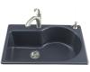 Kohler Entree K-5988-2-52 Navy Self-Rimming Kitchen Sink with Two-Hole Faucet Drilling