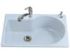 Kohler Entree K-5988-2-6 Skylight Self-Rimming Kitchen Sink with Two-Hole Faucet Drilling