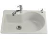 Kohler Entree K-5988-2-95 Ice Grey Self-Rimming Kitchen Sink with Two-Hole Faucet Drilling