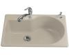 Kohler Entree K-5988-2-G9 Sandbar Self-Rimming Kitchen Sink with Two-Hole Faucet Drilling