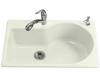 Kohler Entree K-5988-5-NG Tea Green Self-Rimming Kitchen Sink with Five-Hole Faucet Drilling