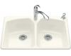 Kohler Tanager K-6491-1-R1 Roussillon Red Self-Rimming Kitchen Sink with Single-Hole Faucet Drilling