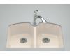 Kohler Tanager K-6491-3U-55 Innocent Blush Undercounter Kitchen Sink with Single-Hole Faucet and Two Accessory Holes DrillingsInstall Kit