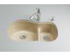Kohler Iron/Tones K-6498-33 Mexican Sand Smart Divide Offset Kitchen Sink