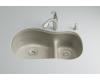 Kohler Iron/Tones K-6498-K4 Cashmere Smart Divide Offset Kitchen Sink