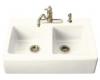Kohler Hawthorne K-6534-3-FE Frost Tile-In Kitchen Sink with Three-Hole Faucet Drilling and Apron-Front