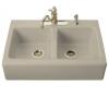 Kohler Hawthorne K-6534-3-G9 Sandbar Tile-In Kitchen Sink with Three-Hole Faucet Drilling and Apron-Front