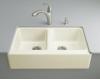 Kohler Hawthorne K-6534-4U-FE Frost Undercounter Kitchen Sink with Four-Hole Oversized Centers and Apron-Front