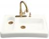 Kohler Assure K-6536-3-0 White Barrier-Free Tile-In/Undercounter Kitchen Sink with Three-Hole Faucet Drilling