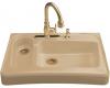 Kohler Assure K-6536-3-33 Mexican Sand Barrier-Free Tile-In/Undercounter Kitchen Sink with Three-Hole Faucet Drilling