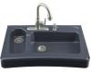 Kohler Assure K-6536-3-52 Navy Barrier-Free Tile-In/Undercounter Kitchen Sink with Three-Hole Faucet Drilling