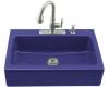 Kohler Dickinson K-6546-3-30 Iron Cobalt Tile-In Kitchen Sink with Three-Hole Faucet Drilling and Apron-Front