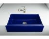 Kohler Dickinson K-6546-4U-30 Iron Cobalt Undercounter Kitchen Sink with Four-Hole Oversized Centers and Apron-Front