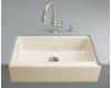 Kohler Dickinson K-6546-4U-FD Cane Sugar Undercounter Kitchen Sink with Four-Hole Oversized Centers and Apron-Front