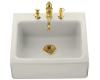 Kohler Alcott K-6573-3-96 Biscuit Tile-In Kitchen Sink with Three-Hole Faucet Drilling and Apron-Front