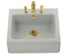 Kohler Alcott K-6573-3-W2 Earthen White Tile-In Kitchen Sink with Three-Hole Faucet Drilling and Apron-Front
