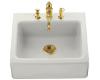 Kohler Alcott K-6573-4-0 White Tile-In Kitchen Sink with Four-Hole Faucet Drilling and Apron-Front