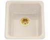 Kohler Iron/Tones K-6584-55 Innocent Blush 17" x 18-3/4" Self-Rimming or 14" x 15-3/4" Undermount Kitchen Sink