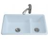 Kohler Iron/Tones K-6625-6 Skylight Smart Divide Self-Rimming Or Undercounter Kitchen Sink