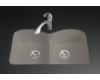 Kohler Langlade K-6626-6U-K4 Cashmere Smart Divide Undercounter Kitchen Sink with Three-Hole Faucet and Two Accessory Hole Drillings