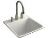 Kohler Park Falls K-6656-2-0 White Tile-In/Metal Frame Utility Sink with Two-Hole Faucet Drilling