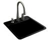 Kohler Park Falls K-6656-2-7 Black Black Tile-In/Metal Frame Utility Sink with Two-Hole Faucet Drilling