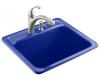 Kohler Glen Falls K-6663-1-30 Iron Cobalt Self-Rimming Utility Sink with One-Hole Faucet Drilling