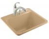Kohler Glen Falls K-6663-1-33 Mexican Sand Self-Rimming Utility Sink with One-Hole Faucet Drilling