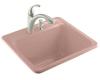 Kohler Glen Falls K-6663-1-45 Wild Rose Self-Rimming Utility Sink with One-Hole Faucet Drilling