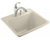 Kohler Glen Falls K-6663-1-47 Almond Self-Rimming Utility Sink with One-Hole Faucet Drilling