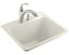 Kohler Glen Falls K-6663-1-96 Biscuit Self-Rimming Utility Sink with One-Hole Faucet Drilling