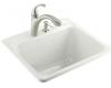 Kohler Glen Falls K-6663-1-FF Sea Salt Self-Rimming Utility Sink with One-Hole Faucet Drilling